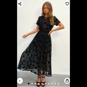 Star Flocked Billie Dress